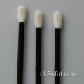 Zwart PP Stick Double Head Foam Tip Swab